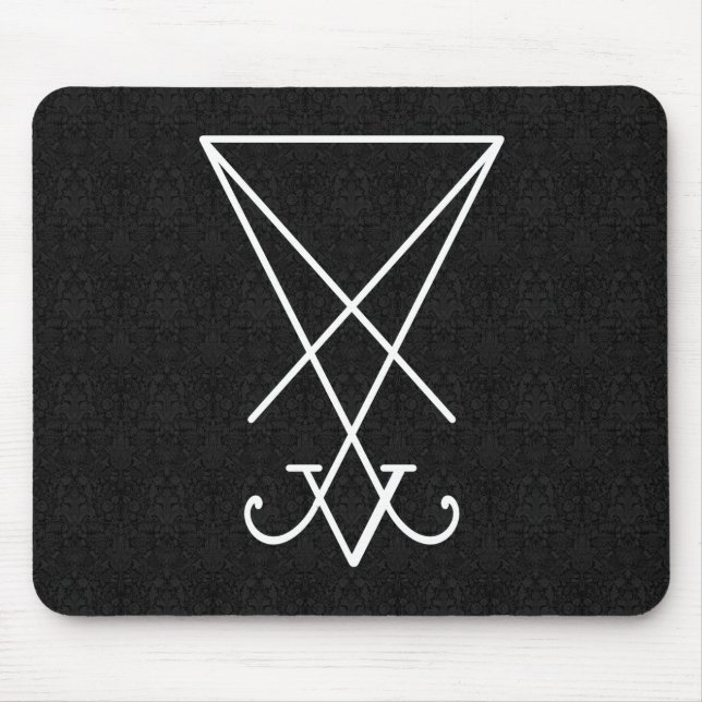 White Lucifer Alchemy Sigil Gothic Art Musmatta (Framsidan)