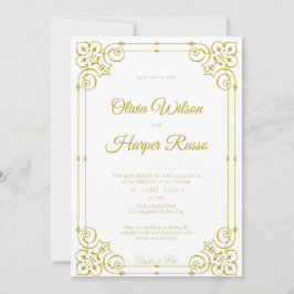 white luxury wedding invitation inbjudningar