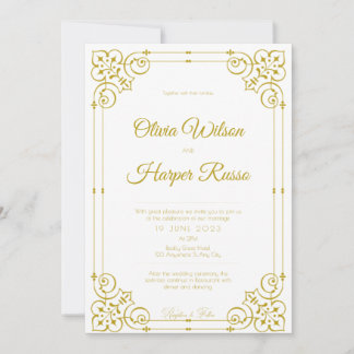 white luxury wedding invitation inbjudningar