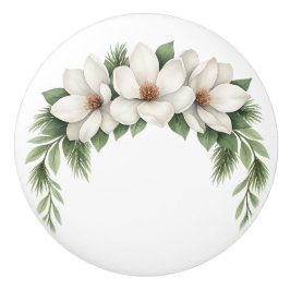 White Magnolia Blommar Blommigt Greenery Knopp