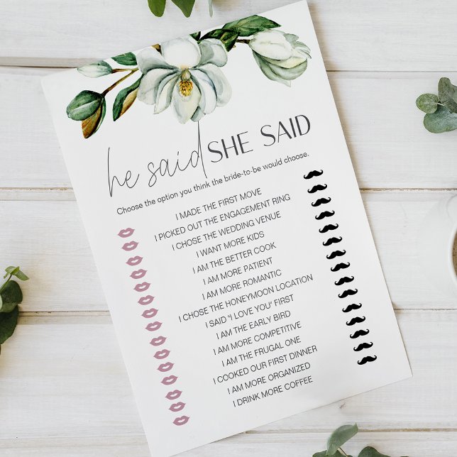 White Magnolia Blommigt Möhippa Game sa att hon sa (Skapare uppladdad)