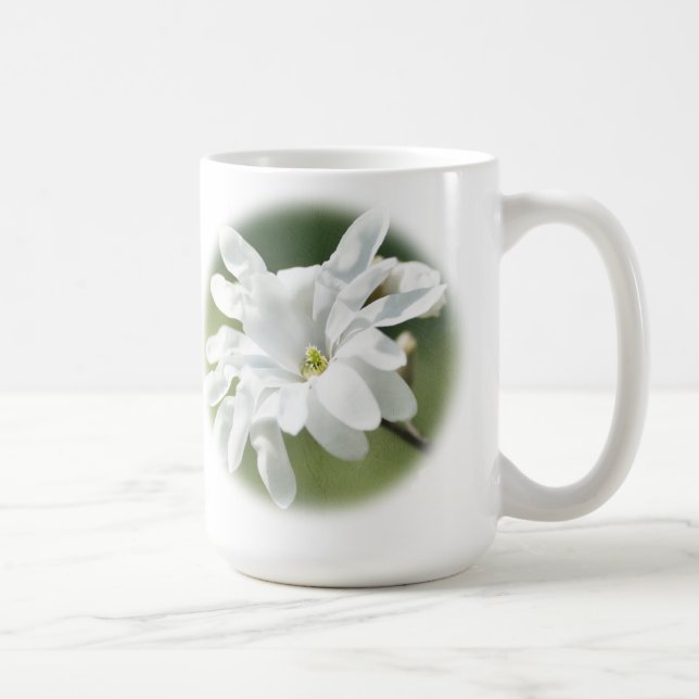 White Magnolia Flower Kaffemugg (Höger)