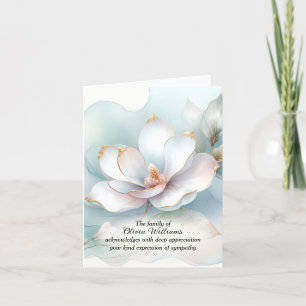 White Magnolia Flower Sympathy Tack Kort