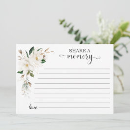 White Magnolia Flowers  en minnesnärvaro Meddelande