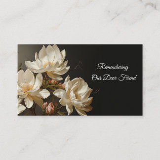 White Magnolia gren med blommar Tilläggskort