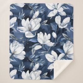 White Magnolia Mönster vid midnatt.