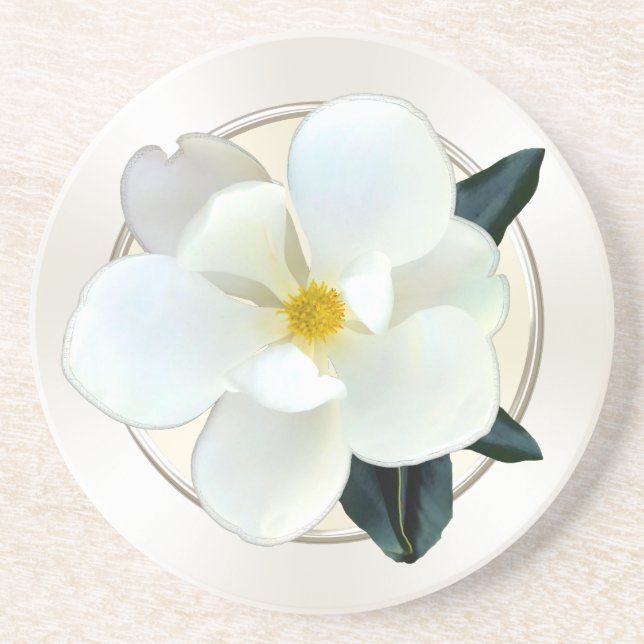 White Magnolia Underlägg, Buy 1 eller en uppsättni Underlägg (Framsidan)