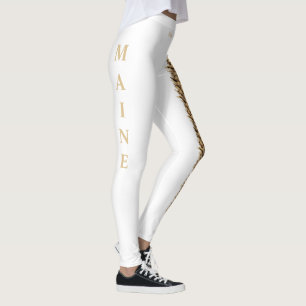 White Maine State Gräs Cone Leggings