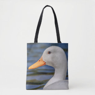 White Mallard Anka Tygkasse