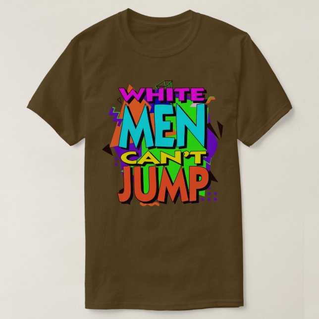 White Manar Cant Jump 90s Blast Colorway T Shirt (Design framsida)