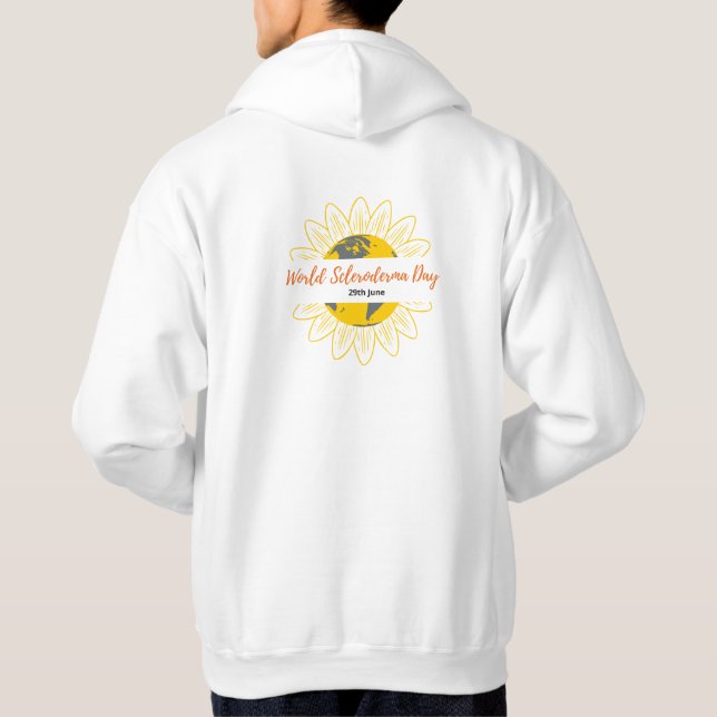 White Manar Hoodie - World Scleroderma Day (Baksida)
