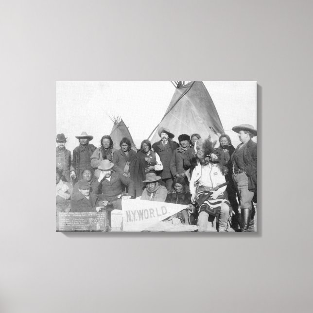 White Manar (inklusive Buffalo Bill) och Lakota Canvastryck (Framsida)
