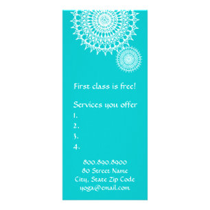 White Mandala On Tukvoise Reklamkort