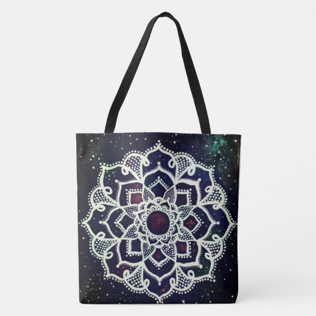 White Mandala Tygkasse (Framsida)