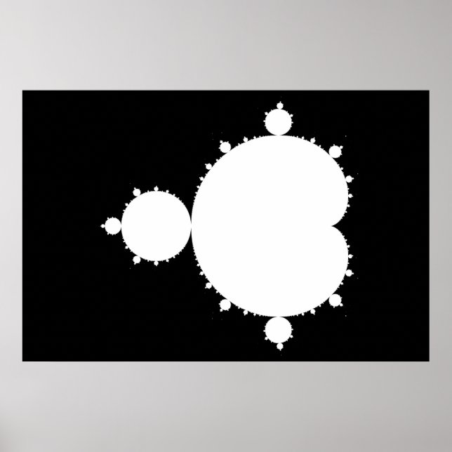 White Mandelbrot Poster (Framsidan)