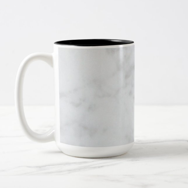 White Marbel Två-Tonad Mugg (Vänster)