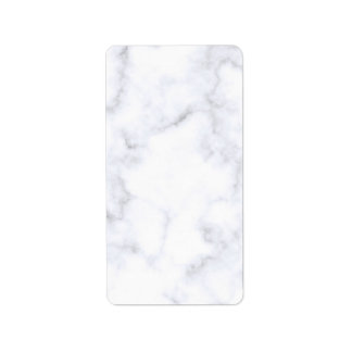White Marble Adressetikett