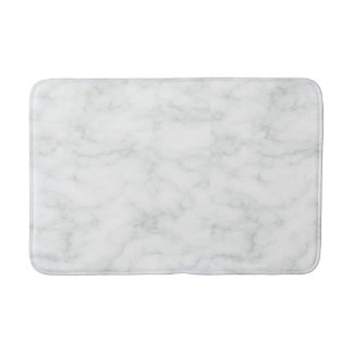 White Marble Bath Mat - Chic, Luxurious Badrumsmatta