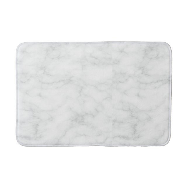 White Marble Bath Mat - Chic, Luxurious Badrumsmatta (Framsidan)