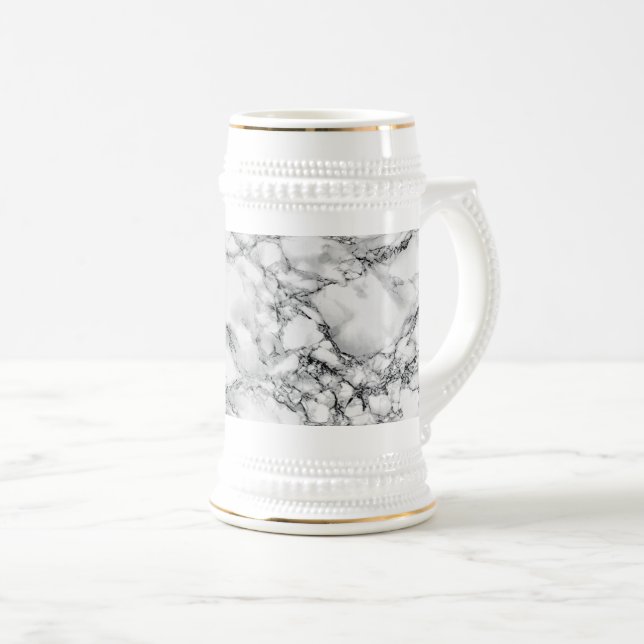White Marble Beer Stein Sejdel (Framsida höger)