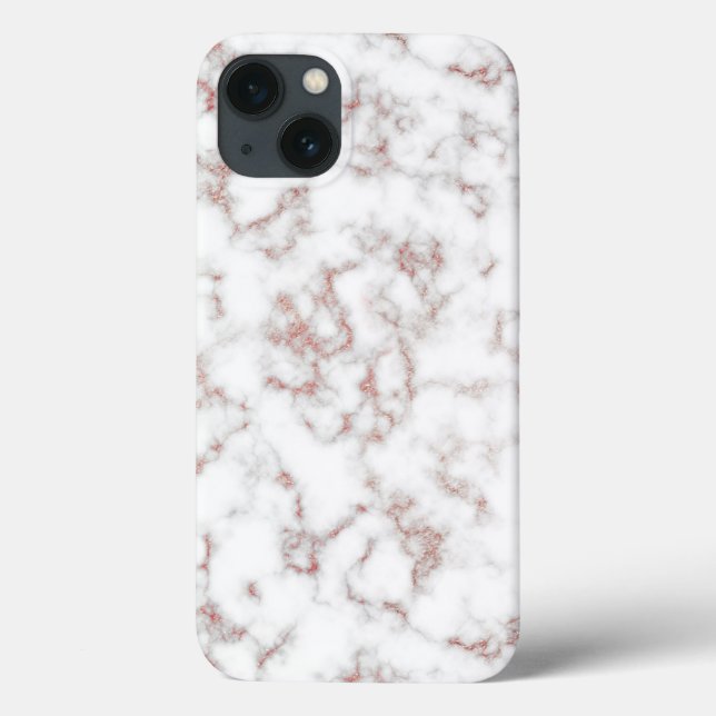 White Marble Carrara Ro Guld Glitter Struktur (Baksida)