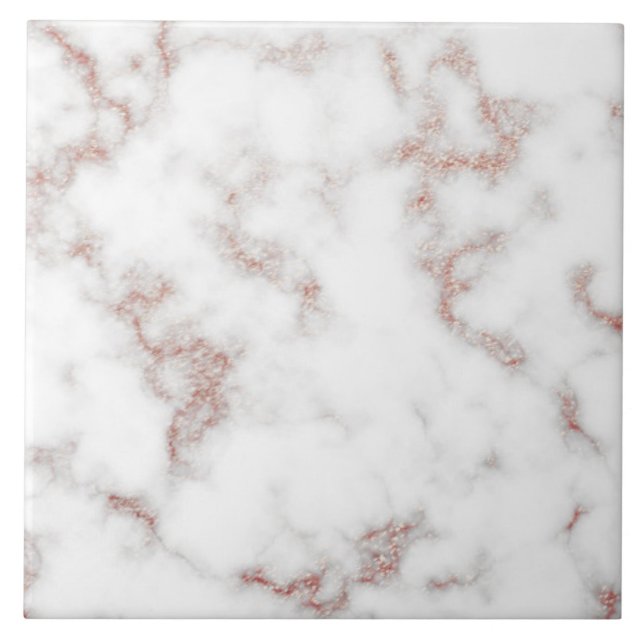 White Marble Carrara Ro Guld Glitter Struktur Kakelplatta (Framsidan)