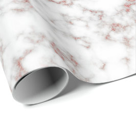 White Marble Carrara Ro Guld Glitter Struktur Presentpapper