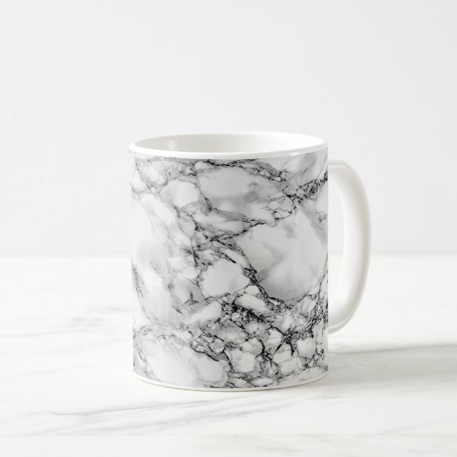 White Marble Coffee Mugg (Framsida höger)