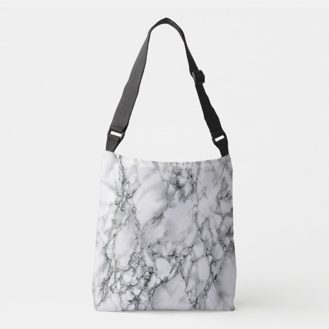 White Marble Crossbody Bag Axelväska (Framsida)