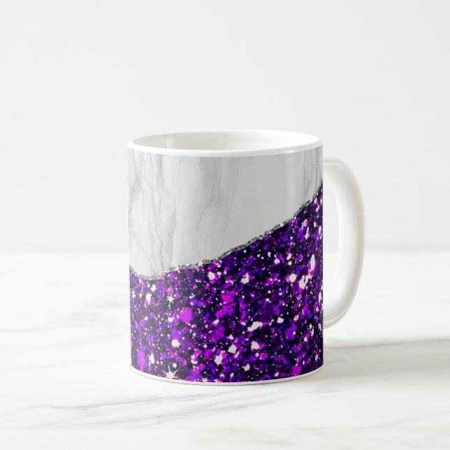 White Marble Gilded Black Agate Kaffemugg (Framsida höger)