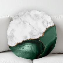 White Marble Gilded Emerald Grönt Agate