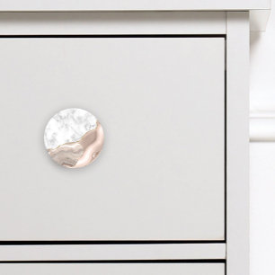 White Marble Gilded Ivory Agate Knopp