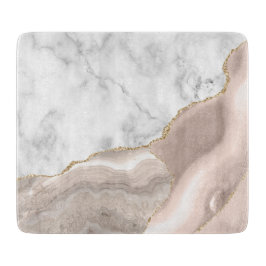 White Marble Ivory Agate Guld Glitter