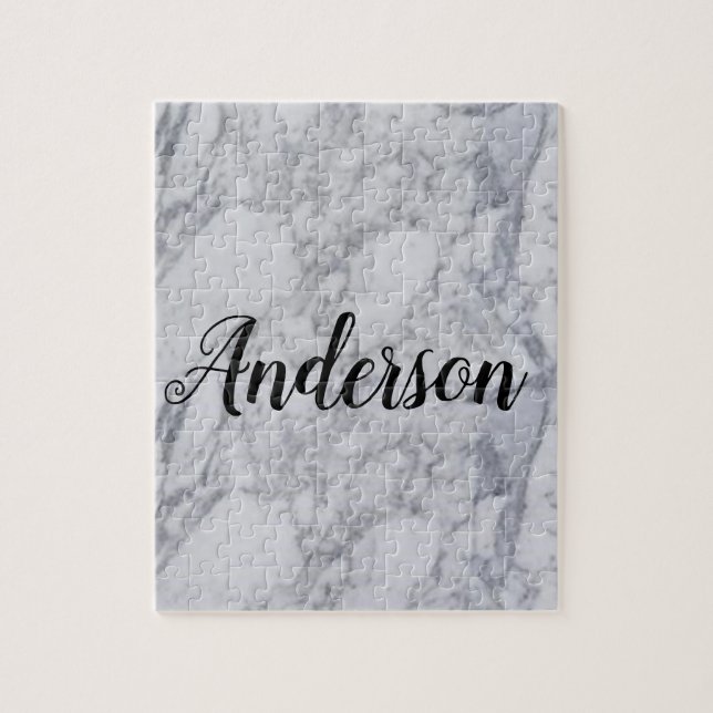 White Marble Jigszle Puzzle Pussel (Vertikal)