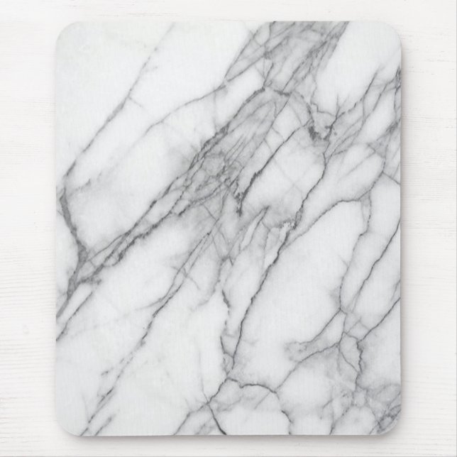 White Marble Mouse Pad Musmatta (Framsidan)