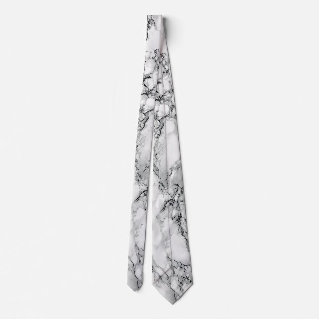 White Marble Neck Tie Slips (Baksida)