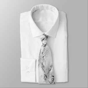 White Marble Neck Tie Slips