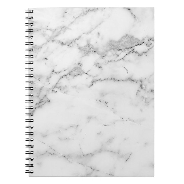  White Marble Notebook Anteckningsbok (Framsidan)