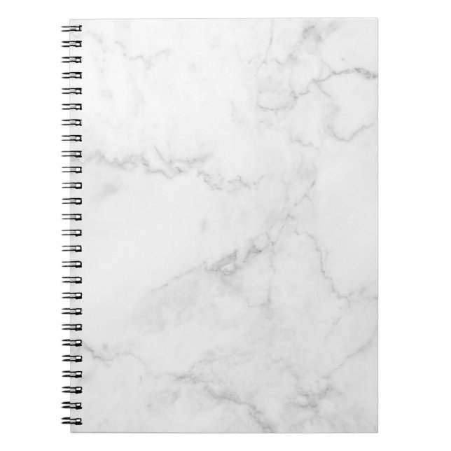  White Marble Notebook Anteckningsbok (Framsidan)