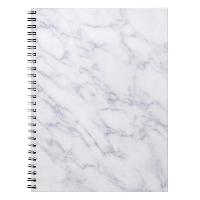  White Marble Notebook Anteckningsbok (Framsidan)