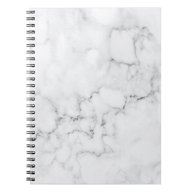  White Marble Notebook Anteckningsbok (Framsidan)