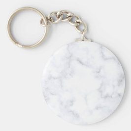 White Marble Nyckelring