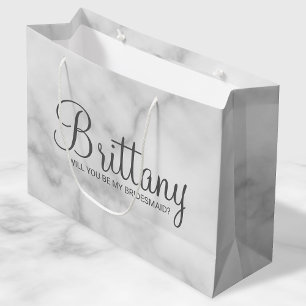 White Marble Personlig Bridesmaid Frieri