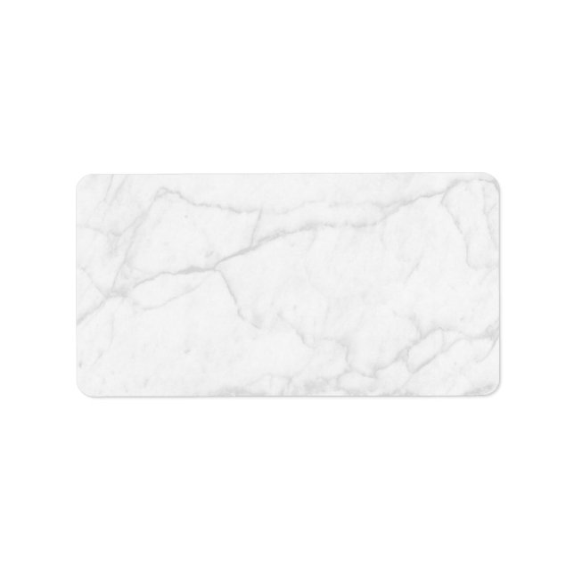 White Marble | Personlig Tom Adress Adressetikett (Framsidan)
