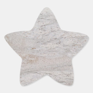 White Marble Star Sticker Stjärnformat Klistermärke