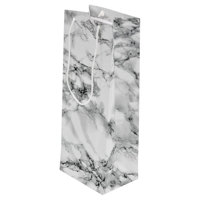 White Marble Stone Gift Bag (Baksidan Vinklad)