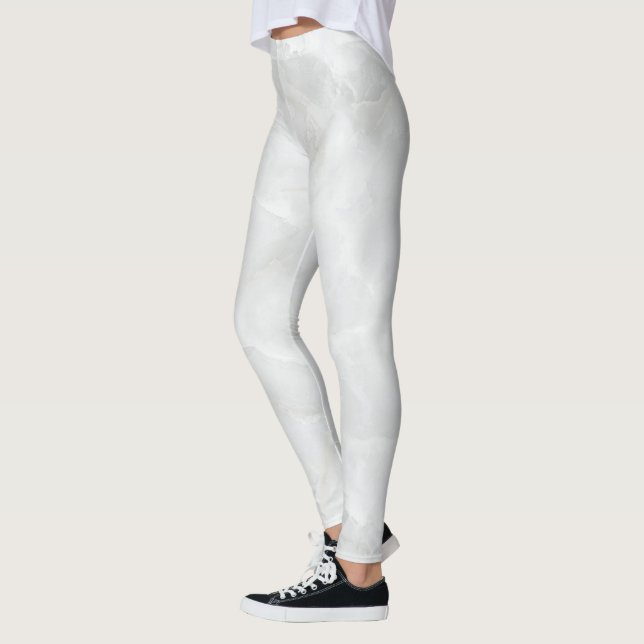 White Marble Stone Leggings (Vänster)