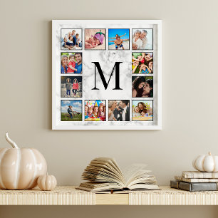 White Marble Stone Mönster Fototryck