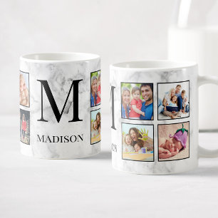 White Marble Stone Mönster Kaffemugg