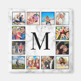 White Marble Stone Mönster Magnet